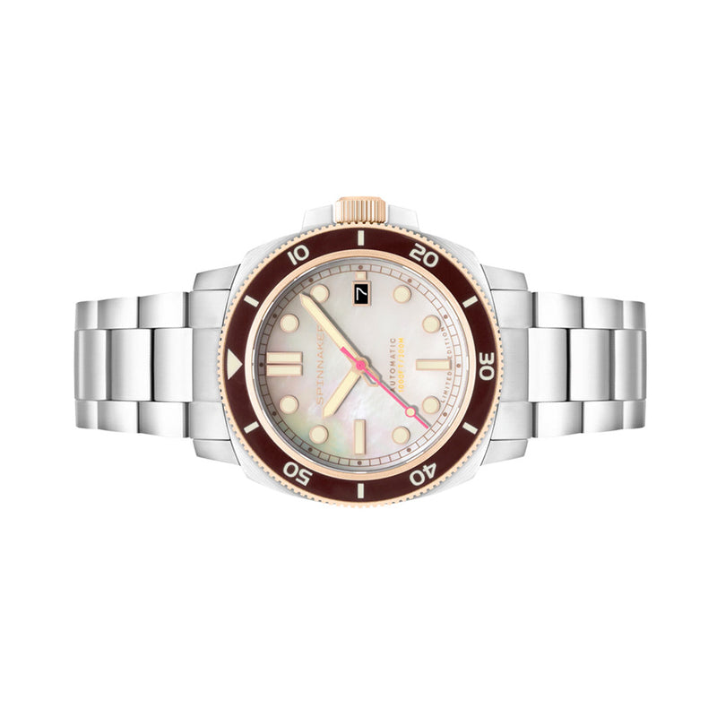Spinnaker Hull Frost Pearl Limited Edition Dive Watch #SP-5106-55