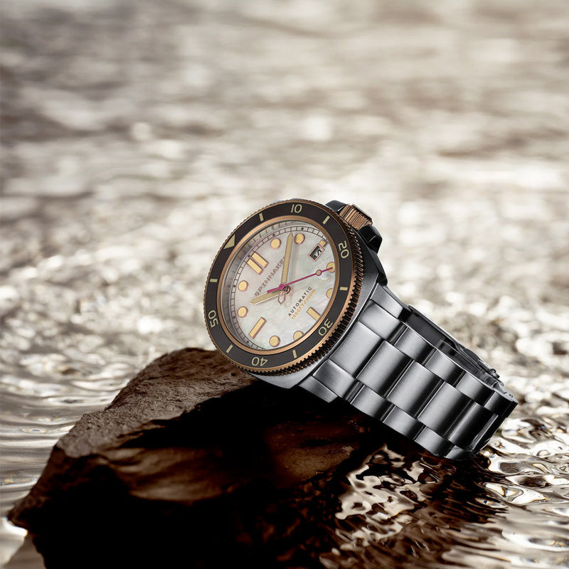 Spinnaker Hull Frost Pearl Limited Edition Dive Watch #SP-5106-55