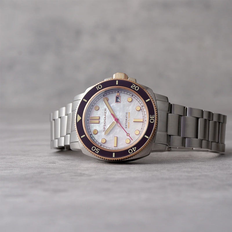 Spinnaker Hull Frost Pearl Limited Edition Dive Watch #SP-5106-55