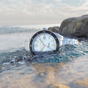 Spinnaker Fluess "White Pearl" Limited Edition Automatic Diver #SP-5108-33 lifestyle