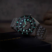 Spinnaker Fleuss Automatic Marlborough Ltd Edition with Storm Black Dial #SP-5116-11 lume