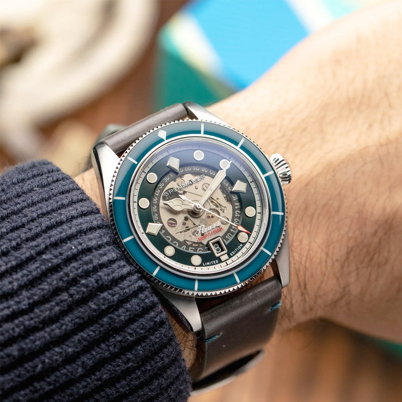 Spinnaker Fleuss Automatic Marlborough Ltd Edition with Teal Dial #SP-5116-22 lifestyle