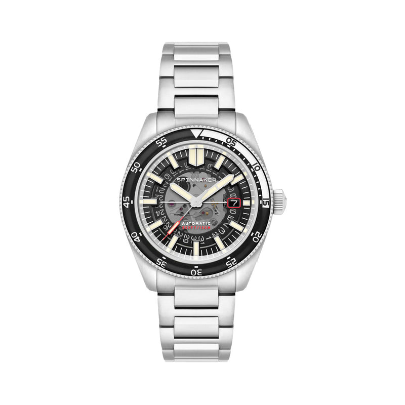 Spinnaker Fleuss Automatic Severn Black Skeleton Dial #SP-5118-11