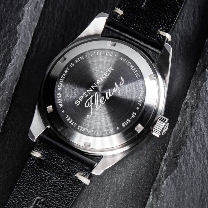 Spinnaker Fleuss Automatic Severn Black Skeleton Dial #SP-5118-11