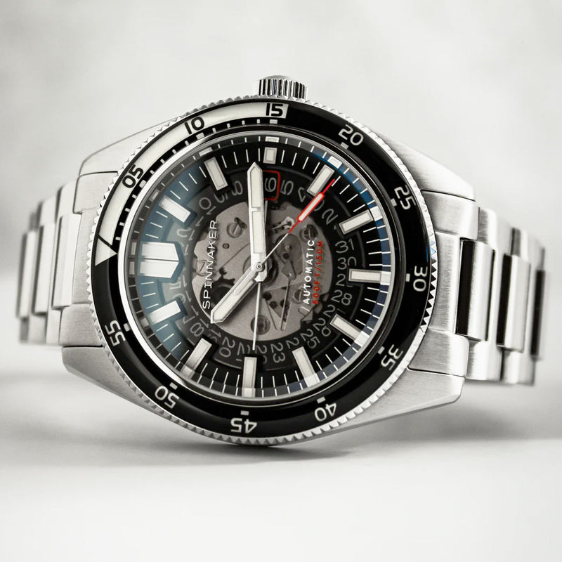 Spinnaker Fleuss Automatic Severn Black Skeleton Dial #SP-5118-11