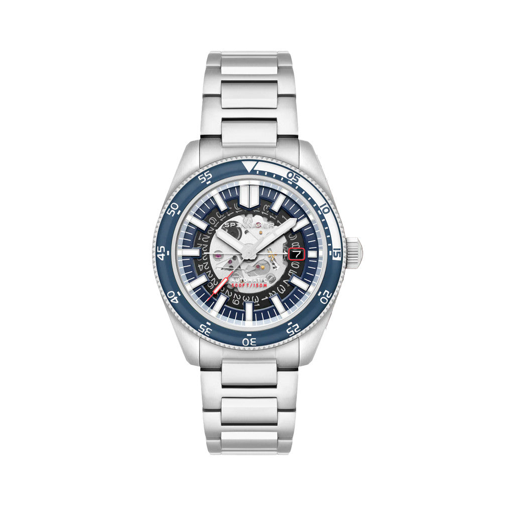Spinnaker Fleuss Automatic Severn Blue Skeleton Dial #SP-5118-22