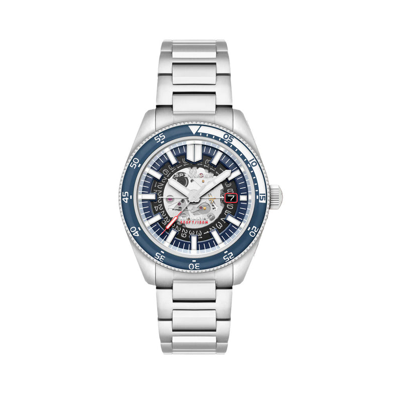 Spinnaker Fleuss Automatic Severn Blue Skeleton Dial #SP-5118-22