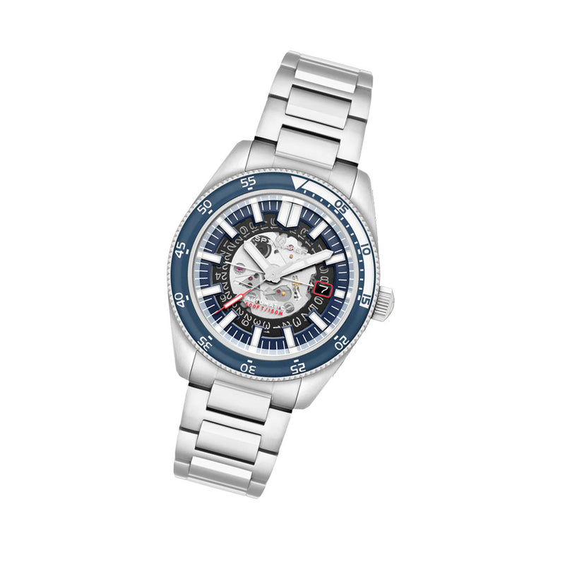 Spinnaker Fleuss Automatic Severn Blue Skeleton Dial #SP-5118-22
