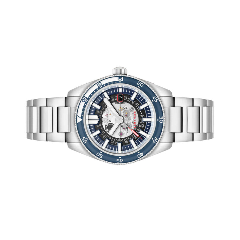 Spinnaker Fleuss Automatic Severn Blue Skeleton Dial #SP-5118-22