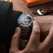 Spinnaker Fleuss Automatic Severn Blue Skeleton Dial #SP-5118-22