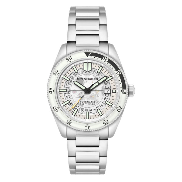 Spinnaker Fleuss Automatic Severn White Skeleton Dial #SP-5118-33