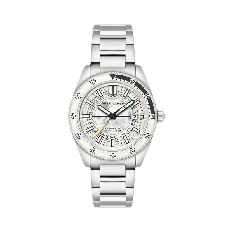 Spinnaker Fleuss Automatic Severn White Skeleton Dial #SP-5118-33