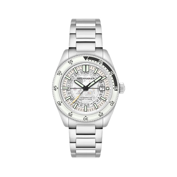 Spinnaker Fleuss Automatic Severn White Skeleton Dial #SP-5118-33