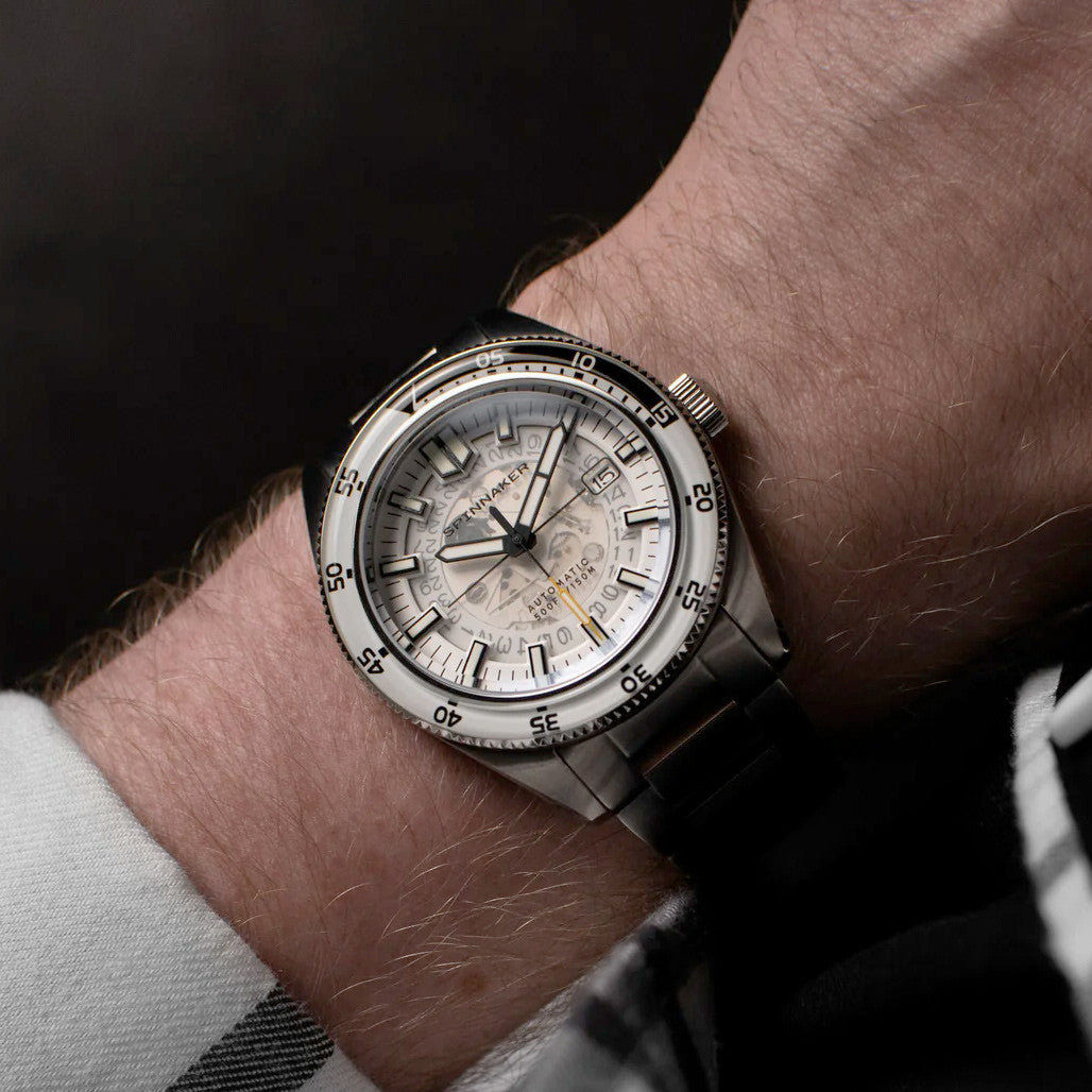 Spinnaker Fleuss Automatic Severn White Skeleton Dial #SP-5118-33