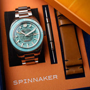 Spinnaker Fleuss Automatic Severn Turquoise Skeleton Dial #SP-5118-44