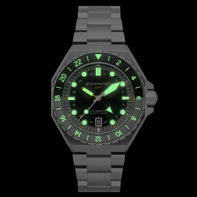 Spinnaker Dumas GMT Harbour Grey Automatic Dive Watch #SP-5119-11