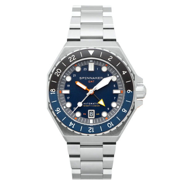 Spinnaker Dumas GMT Navy Black Automatic Dive Watch #SP-5119-22