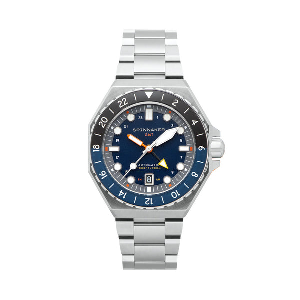 Spinnaker Dumas GMT Navy Black Automatic Dive Watch #SP-5119-22