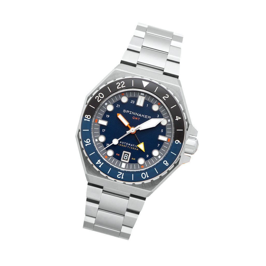 Spinnaker Dumas GMT Navy Black Automatic Dive Watch #SP-5119-22