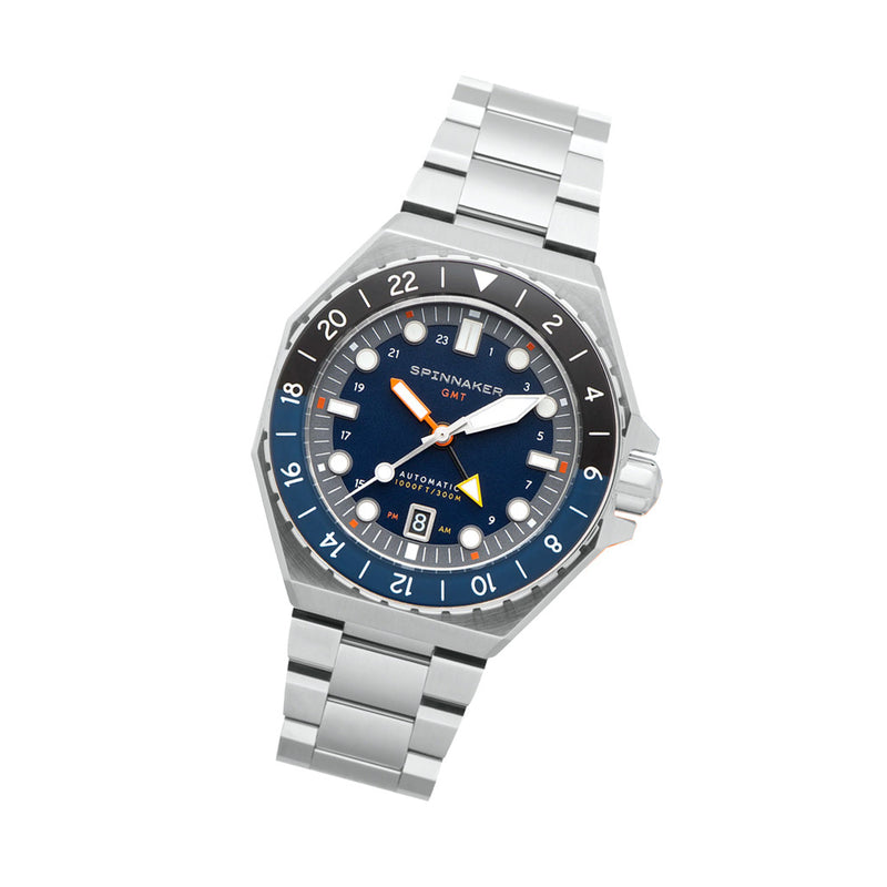 Spinnaker Dumas GMT Navy Black Automatic Dive Watch #SP-5119-22