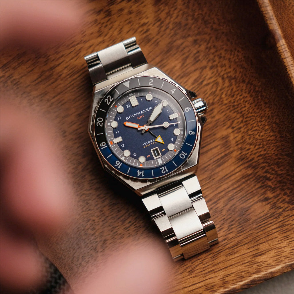 Spinnaker Dumas GMT Navy Black Automatic Dive Watch #SP-5119-22