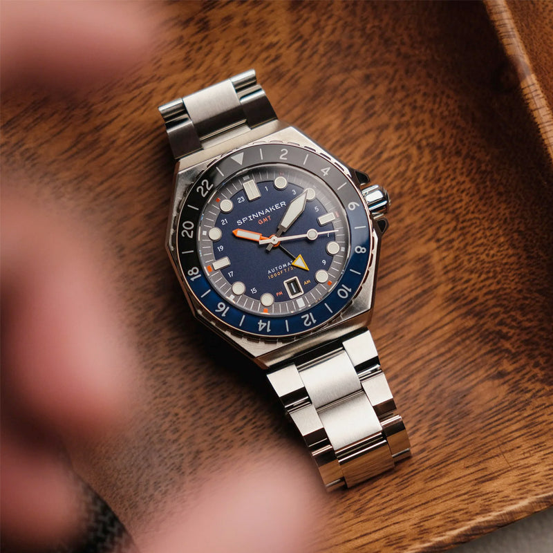 Spinnaker Dumas GMT Navy Black Automatic Dive Watch #SP-5119-22