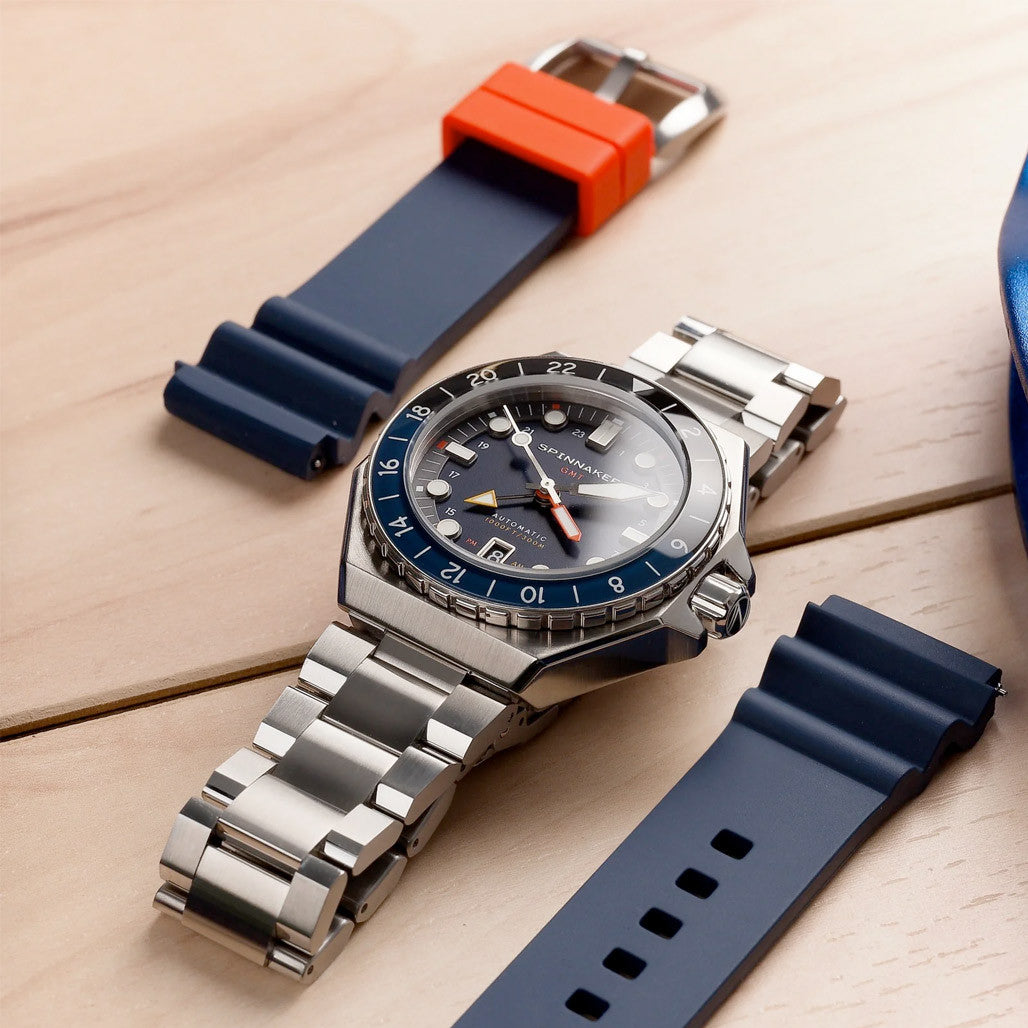 Spinnaker Dumas GMT Navy Black Automatic Dive Watch #SP-5119-22