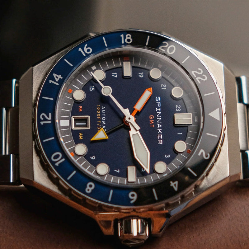 Spinnaker Dumas GMT Navy Black Automatic Dive Watch #SP-5119-22