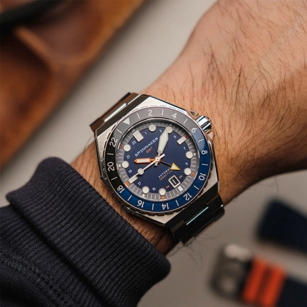 Spinnaker Dumas GMT Navy Black Automatic Dive Watch #SP-5119-22