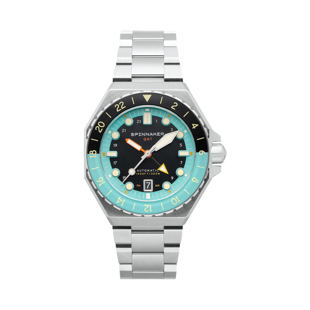Spinnaker Dumas GMT Dark Turquoise Automatic Dive Watch #SP-5119