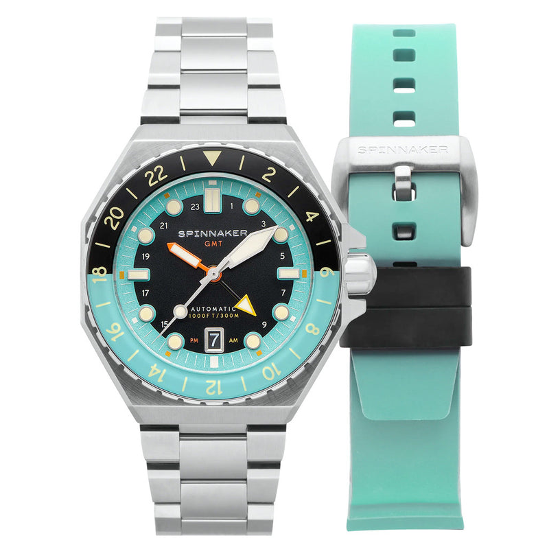 Spinnaker Dumas GMT Dark Turquoise Automatic Dive Watch #SP-5119-33
