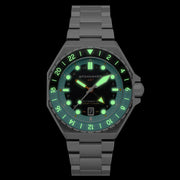 Spinnaker Dumas GMT Dark Turquoise Automatic Dive Watch #SP-5119-33