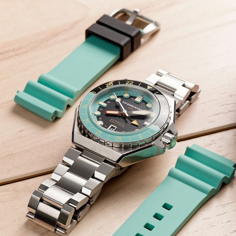 Spinnaker Dumas GMT Dark Turquoise Automatic Dive Watch #SP-5119-33