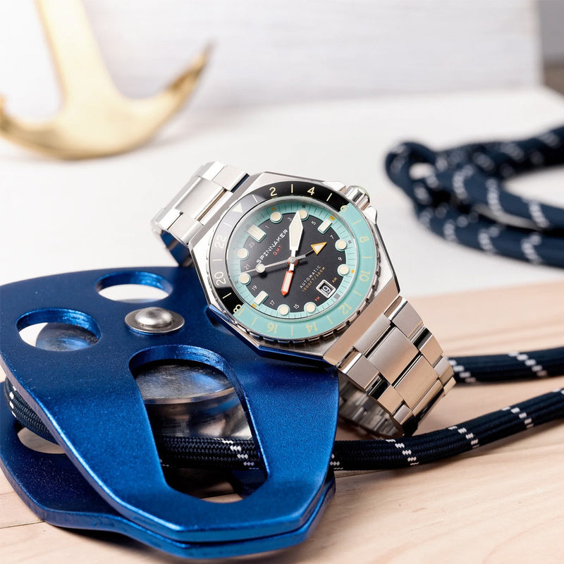 Spinnaker Dumas GMT Dark Turquoise Automatic Dive Watch #SP-5119-33