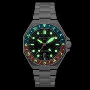 Spinnaker Dumas GMT Cobalt Crimson Automatic Dive Watch #SP-5119-44