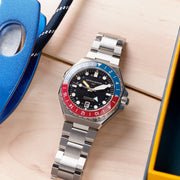 Spinnaker Dumas GMT Cobalt Crimson Automatic Dive Watch #SP-5119-44