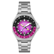 Spinnaker Dumas GMT Automatic Watch with Cadmium Violet Dial #SP-5119-66
