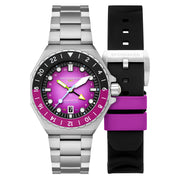 Spinnaker Dumas GMT Automatic Watch with Cadmium Violet Dial #SP-5119-66