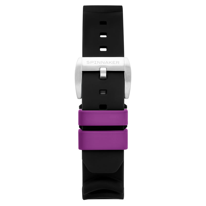 Spinnaker Dumas GMT Automatic Watch with Cadmium Violet Dial #SP-5119-66