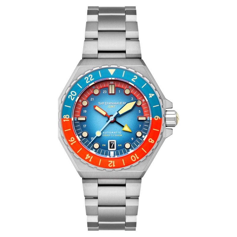 Spinnaker Dumas GMT Automatic Watch with Red Blue Dial #SP-5119-77