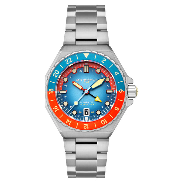 Spinnaker Dumas GMT Automatic Watch with Red Blue Dial #SP-5119-77