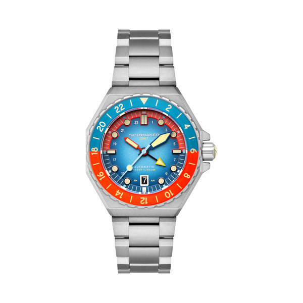 Spinnaker Dumas GMT Automatic Watch with Red Blue Dial #SP-5119-77