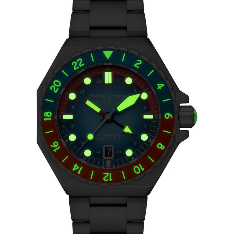 Spinnaker Dumas GMT Automatic Watch with Red Blue Dial #SP-5119-77