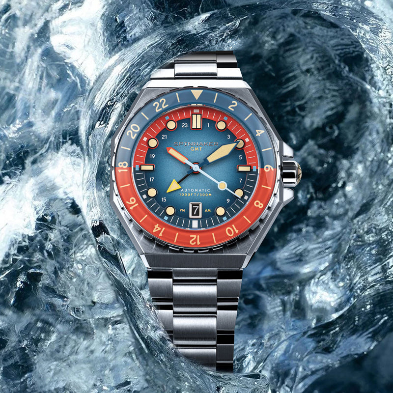 Spinnaker Dumas GMT Automatic Watch with Red Blue Dial #SP-5119-77