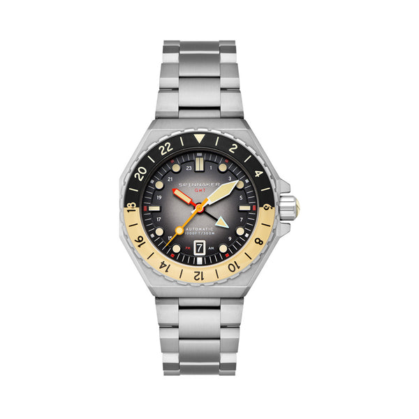 Spinnaker Dumas GMT Automatic Watch with Reversed Grey Dial #SP-5119-88