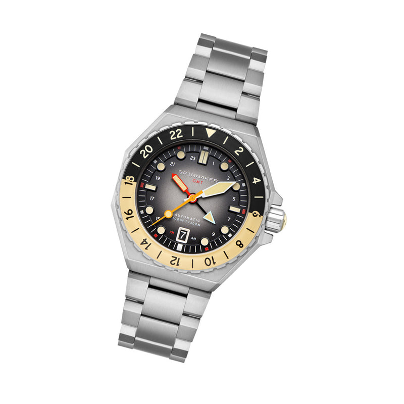 Spinnaker Dumas GMT Automatic Watch with Reversed Grey Dial #SP-5119-88