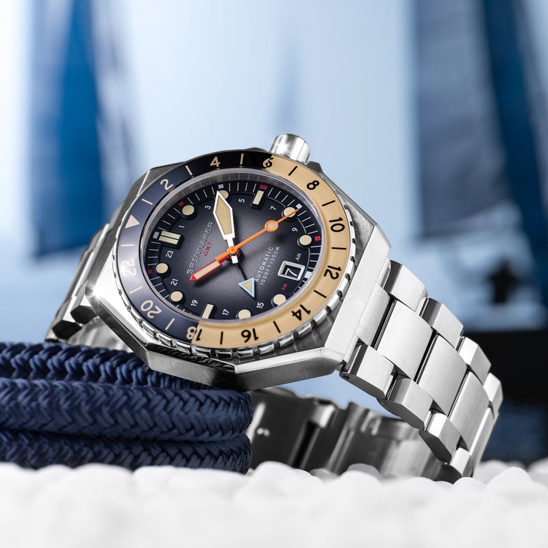 Spinnaker Dumas GMT Automatic Watch with Reversed Grey Dial #SP-5119-88