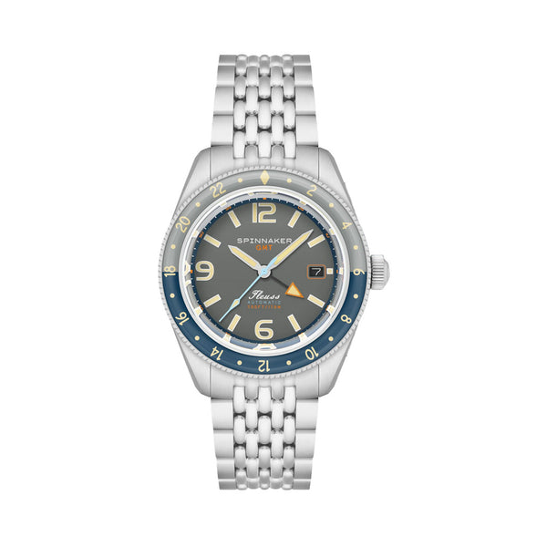 Spinnaker Fleuss GMT Automatic Watch with Deep Grey Dial #SP-5120-11