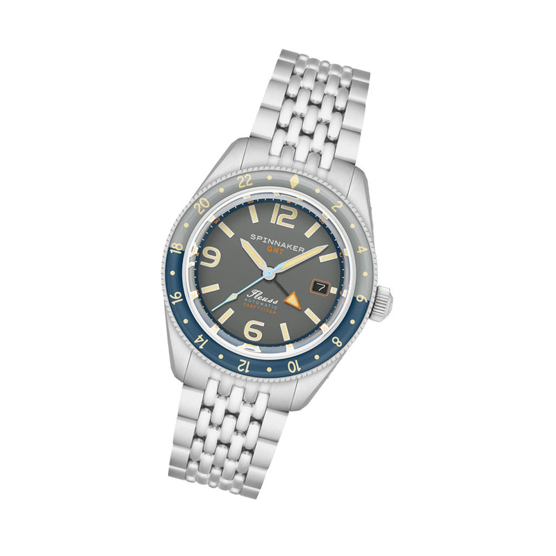 Spinnaker Fleuss GMT Automatic Watch with Deep Grey Dial #SP-5120-11