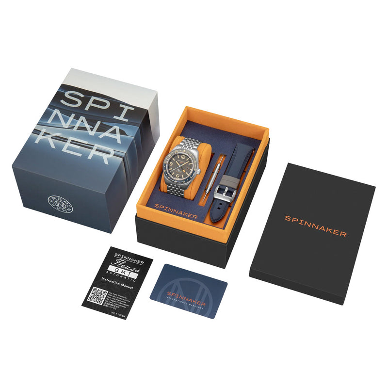 Spinnaker Fleuss GMT Automatic Watch with Deep Grey Dial #SP-5120-11